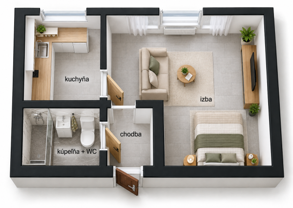 PREDAJ | 1-izbový byt 28,48 m² – Trnava