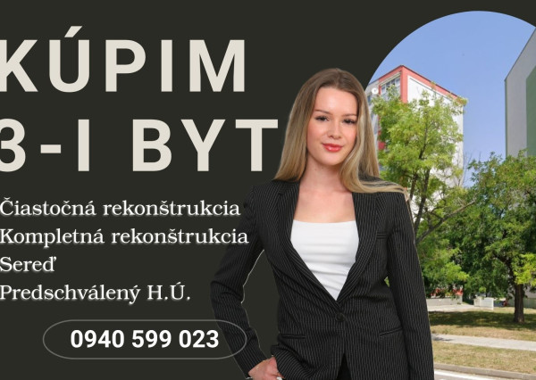 KÚPIM 3-IZBOVÝ BYT
